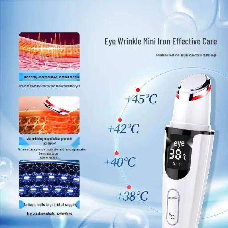Ionic Eye Massager: Anti-Wrinkle & Skin Rejuvenation Device with Color Light Therapy