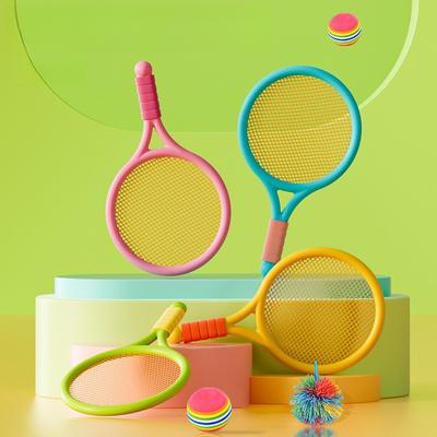 Creative Children's Badminton Racket Elastic Racket Parent-child Interaction Outdoor Sports Tennis Racket Set Puzzle Toy Gift