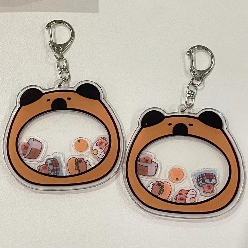 Rocking Toys Creative Acrylic Keychain Shake Music Capybala Key Chain  Best Friend Gift