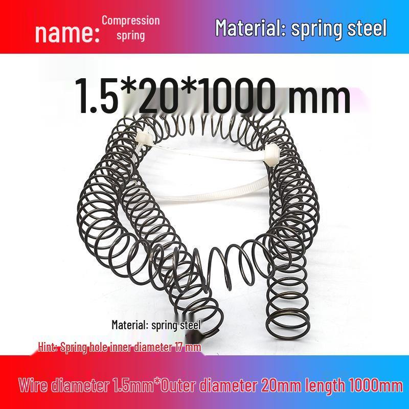 Spring Wire: 1m Long, Soft Pressure, Manganese Steel, 0.3-4.5mm Diameter, Yellow Compression Return.