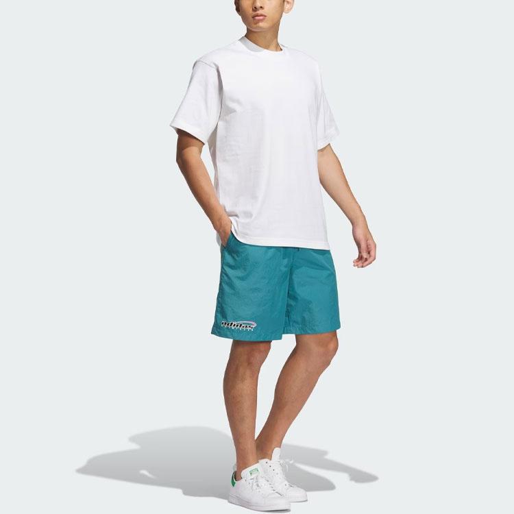 adidas originals Trefoil Logo Play Football Graphic Light Woven Shorts Asia Sizing 'Blue' Men's IW6313