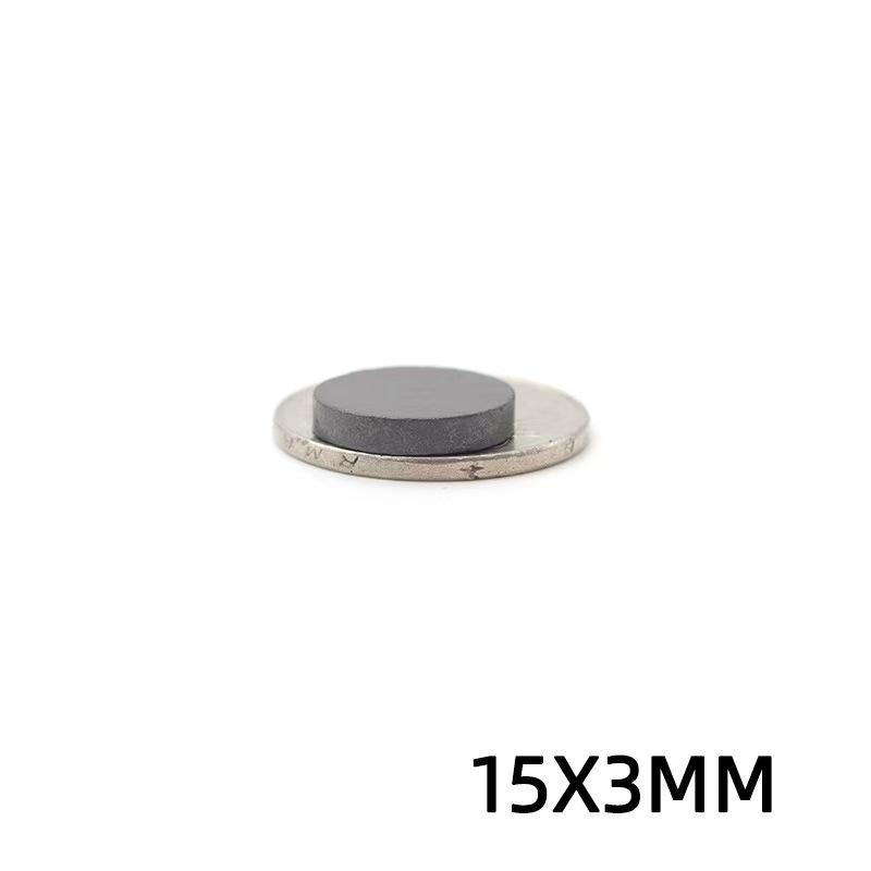 Black Ferrite Cylinder Magnet Ring with Hole - Strong Ring-Shaped Salvage Magnet.