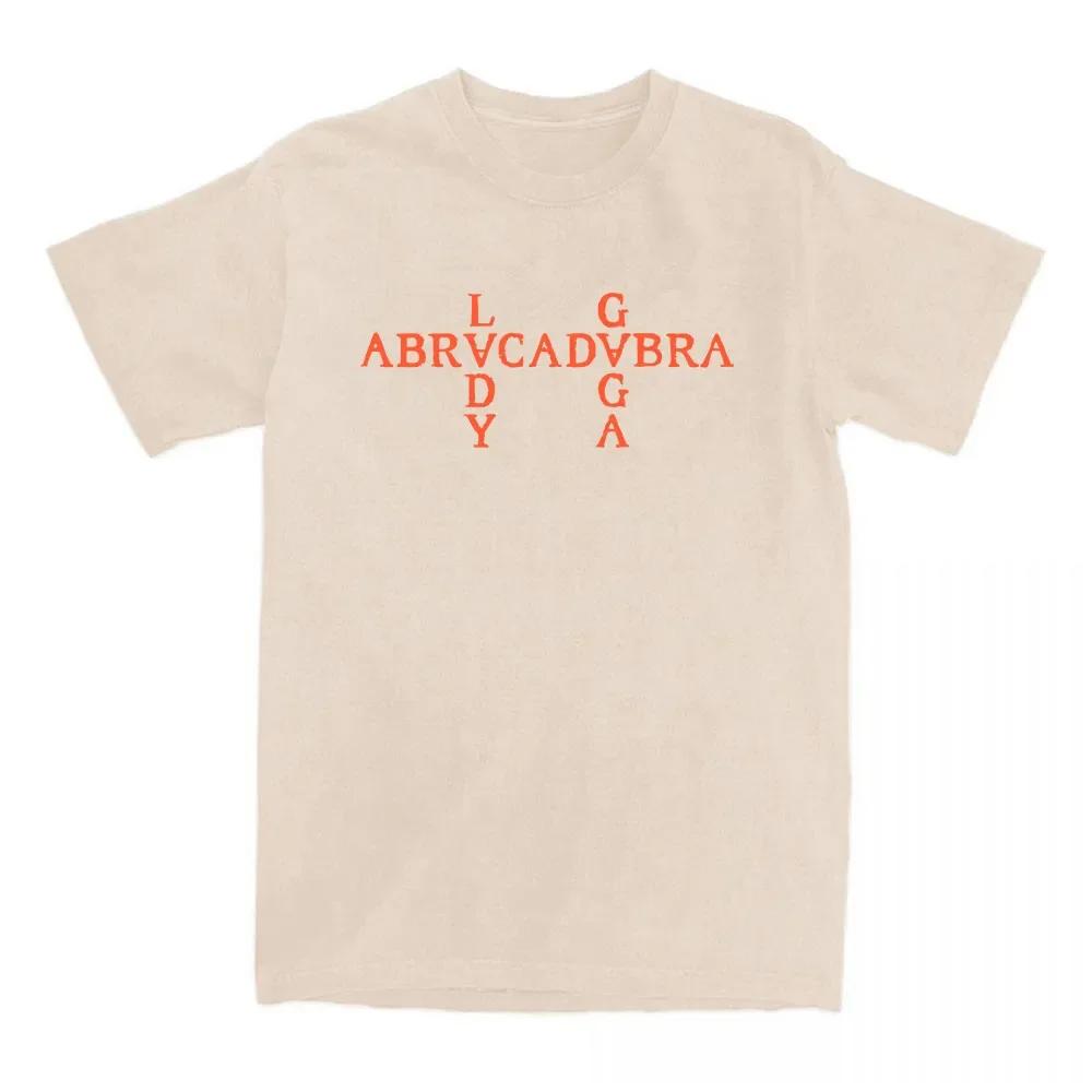 Abracadabra Lady Gaga Mayhem Album Tshirts Short Sleeve Round Neck Wounisex Tshirt Cotton Tees Camisetas Casual Hip Hop Streetwear