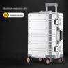 24-inch Aluminum Magnesium Alloy Trolley Luggage with Men's & Women's Combination Lock - Scratch & Wear-resistant Carry-on