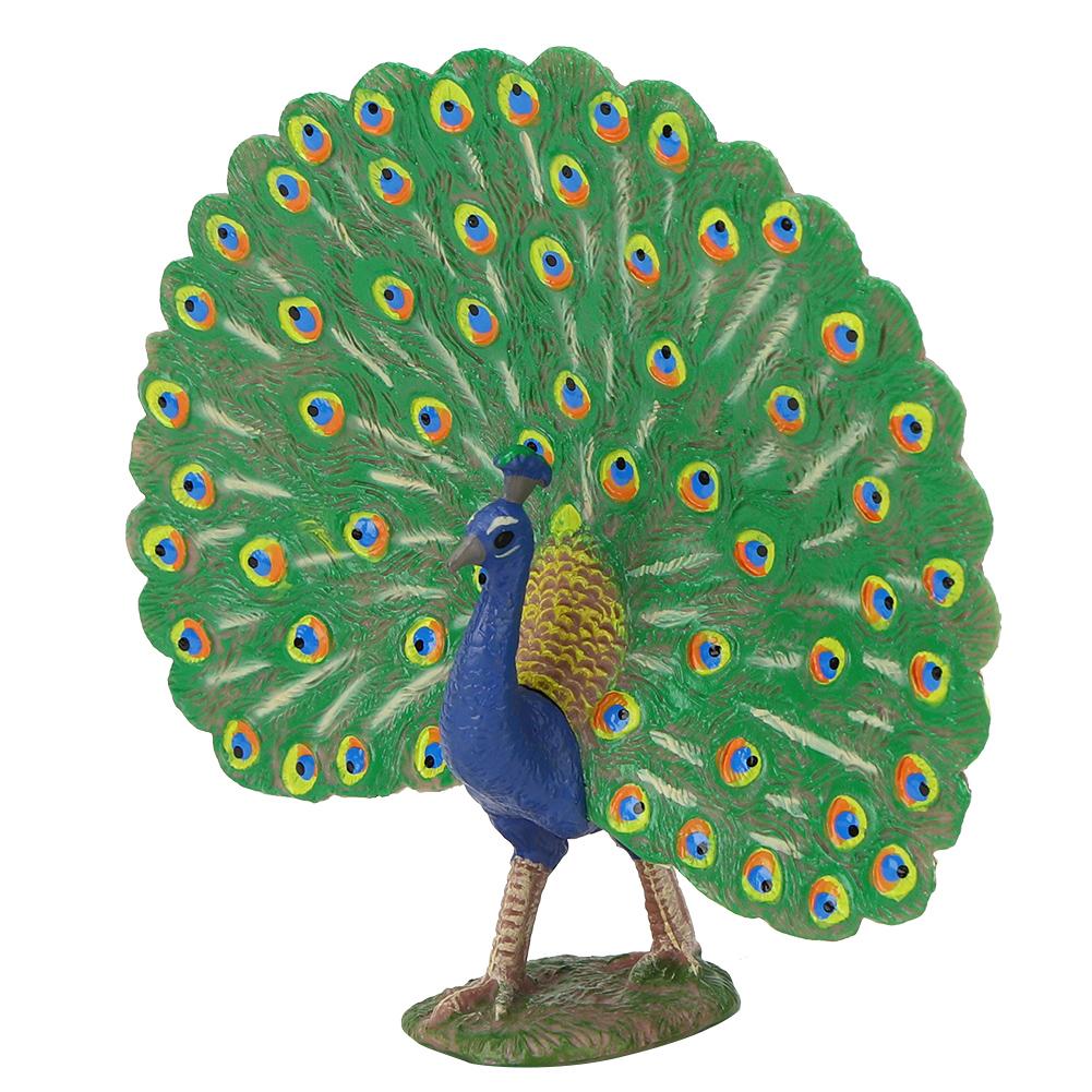 Peacock Model Highly Simulation Home Office Decoration Ornament Children ToyPeacock Model