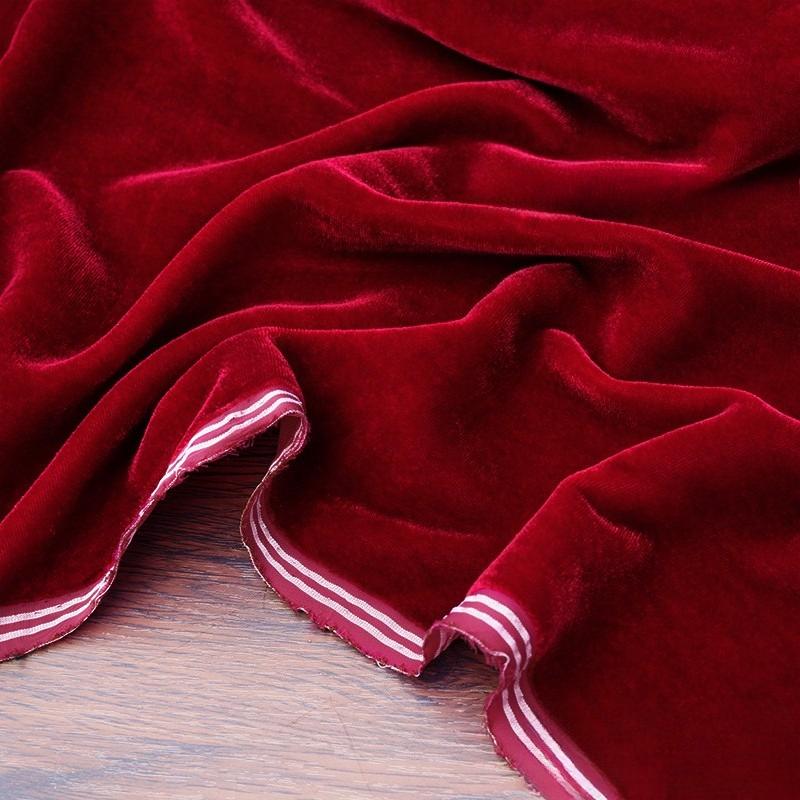 100x140cm Solid Color Velvet Clothing Fabric Silk Velvet Fabric for DIY Sewing Party Dress Cheongsam Designer Cloth 50x140cm