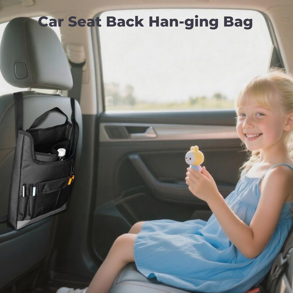 Car Seat Organizer Backseat Behind Seat Car Organizer Bag Waterproof Organization And Storage Kick Mats Protector Tablet Holder