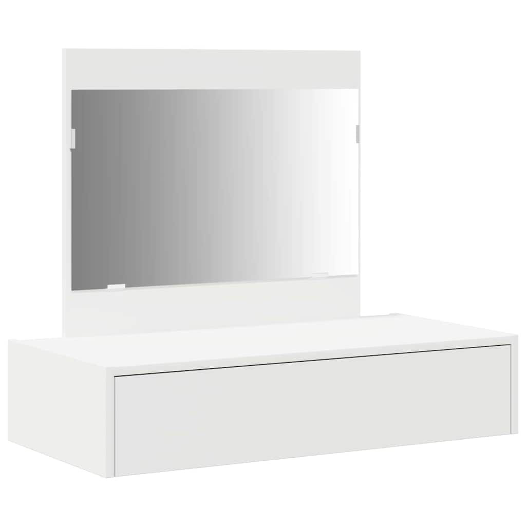 Makeup Table with Drawers White 83 x 40 x 70 cm Engineered Wood