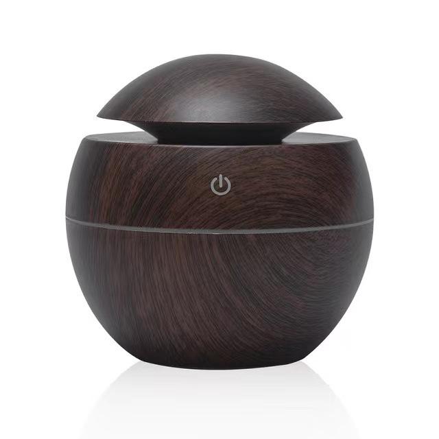 Wood Grain Mushroom Aromatherapy Humidifier Vase with Large Mist Output