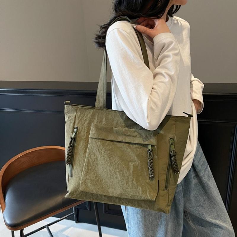 Fashion Casual Canvas Tote Bag Women's New Style Trendy All-match Large Capacity Underarm Bag Commuter Shoulder Bag