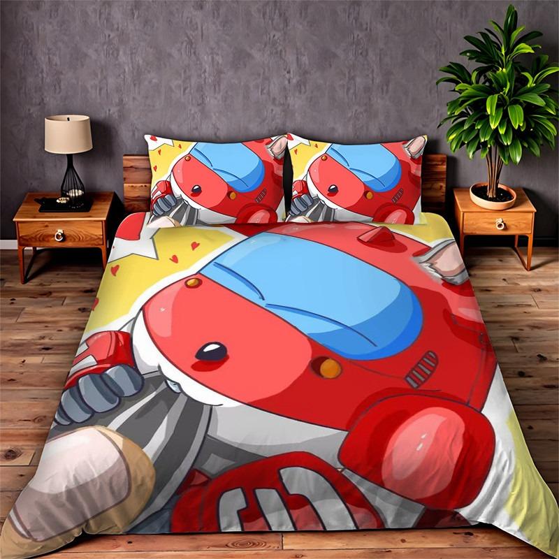 3D Print Super Wings Jett Bedding Set Single/Twin/Full/Queen/King Size Adult Bedroom Duvet cover Sets Anime Gift
