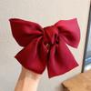 New Bow Ribbon Hair Clip Women Fashion Solid Bowknot Satin Hairpin Rubber Band Girls Ponytail Clip Hair Accessories