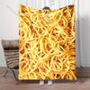 1PC Closeup of Yellow Pasta  Print Adult Children Warm Blankets Home Travel Car Soft Comfortable Suitable for All Seasons