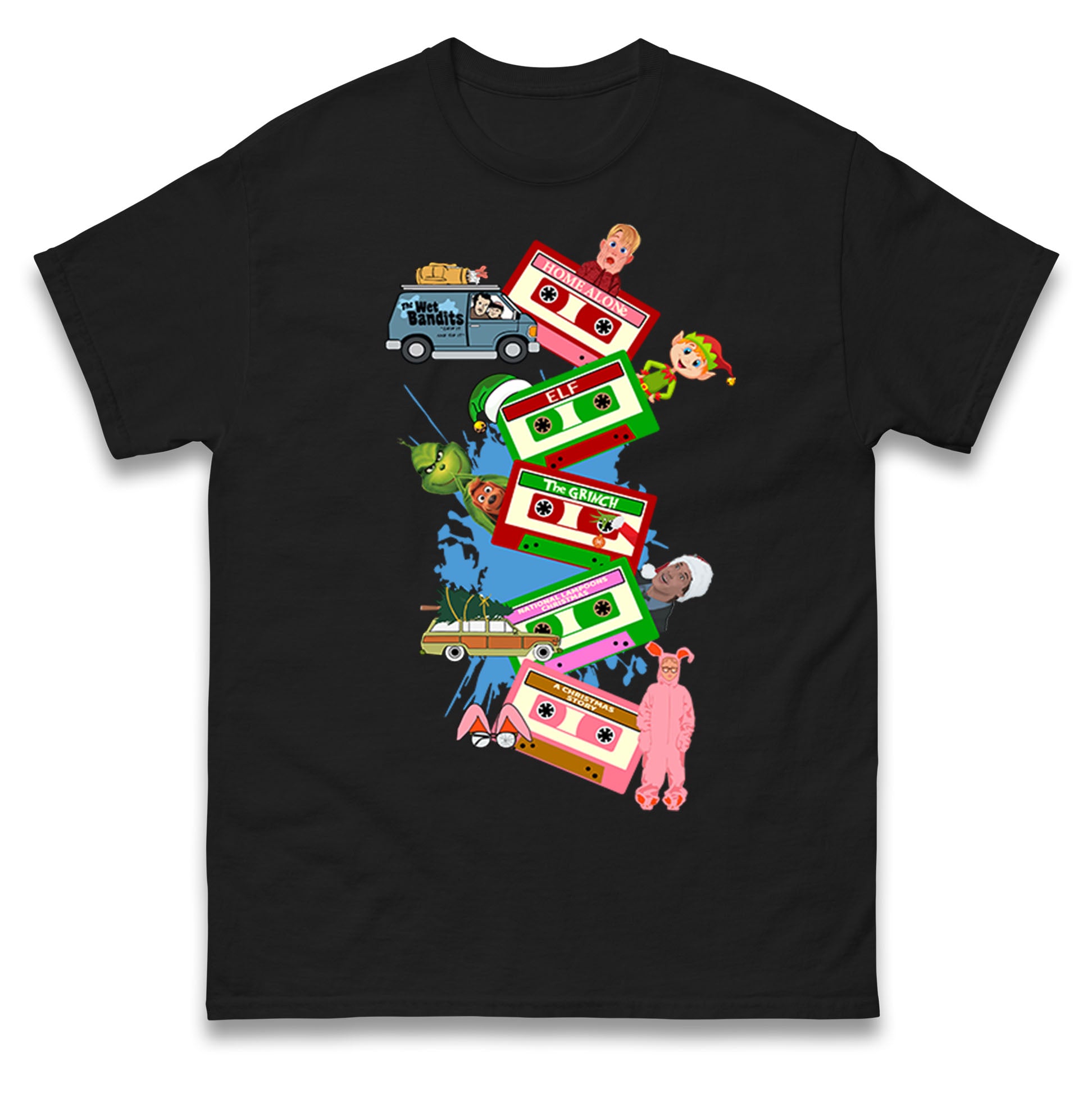 

Home Alone Elf The Grinch Christmas Mens T Shirt Womens Tops Tees L