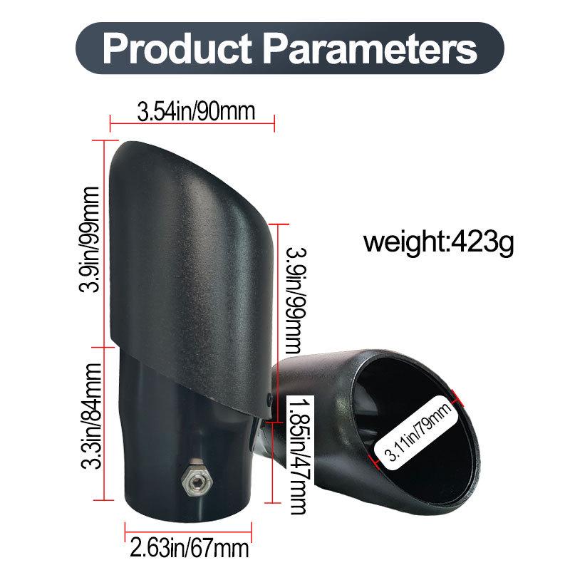 Decorative Exhaust Tip for 6.0-6.5cm Tailpipes, Compatible with BZ1.5 and Buick GL8