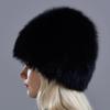 Real Fox Fur Hats Russian Women Knittd Cap Brand High Quality Hand Sewing Winter Beanies Natural Fur Snow Hat
