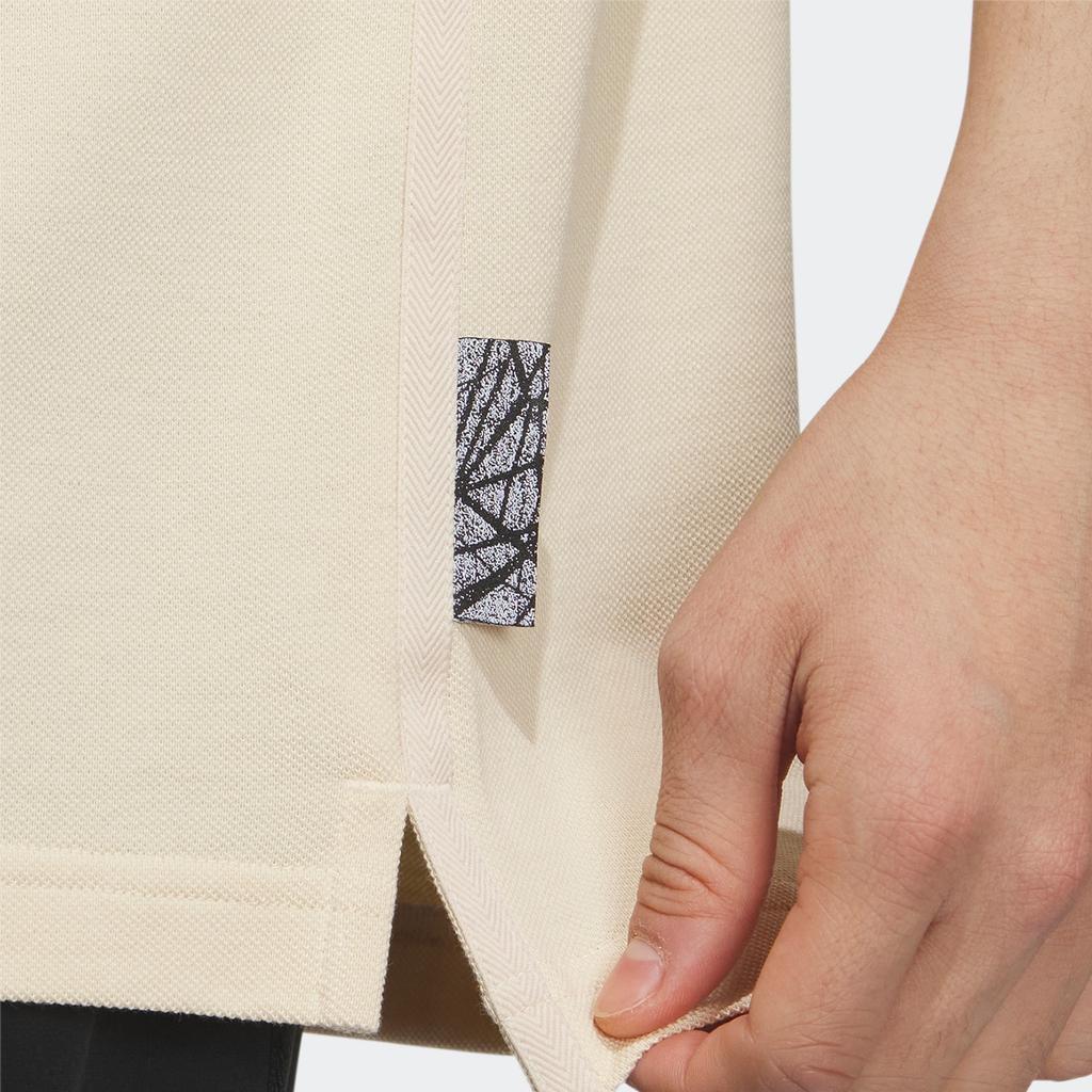 Adidas Pure Color Brand Logo Sports Casual Polo Shirt Men Tops Rock-Layer-Sandstorm IP3684