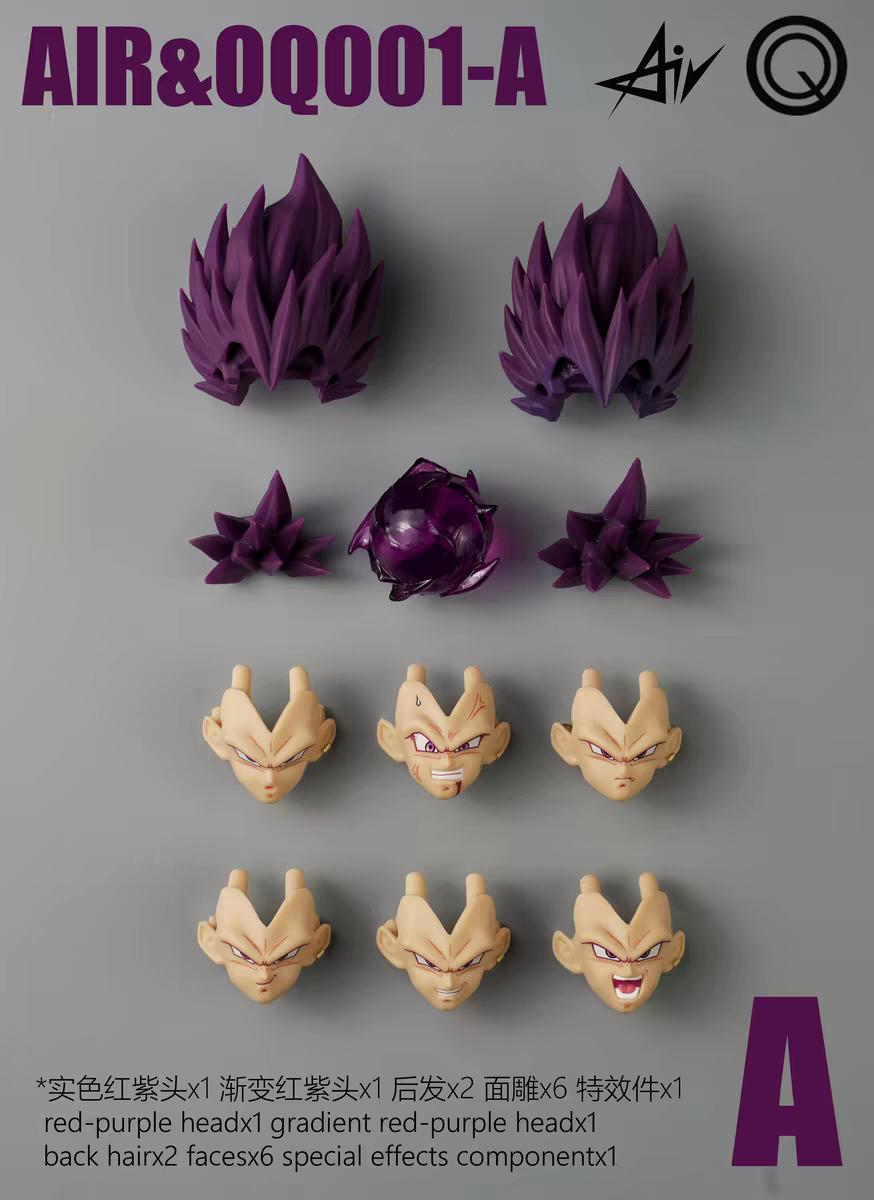 

Latest Air&Oq 001A/B/C Vegeta Head Accessory Shf Super Saiyan Ssj Majin Vegeta Action Figurine Heads Accessories Models
