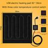 5V USB Heizung Carbon Faser Elektrische Heizung Pad Jacke Weiche Kissen Winter Männer Weste Heizung Kleidung Wärmer Pads Warm halten