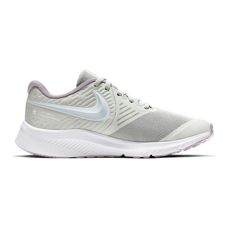 Nike Star Runner 2 Wygodne Amortyzacja Antypoślizgowe Odporne na ścieranie Niskie Buty do biegania Damskie sneakersy Szary Różowy AQ3542-014