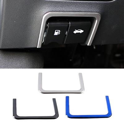 For Renault Koleos 2017-2020 Car Oil Fuel Tank Switch Button Frame Decoration Trim Stainless Steel Sticker For Samsung QM6