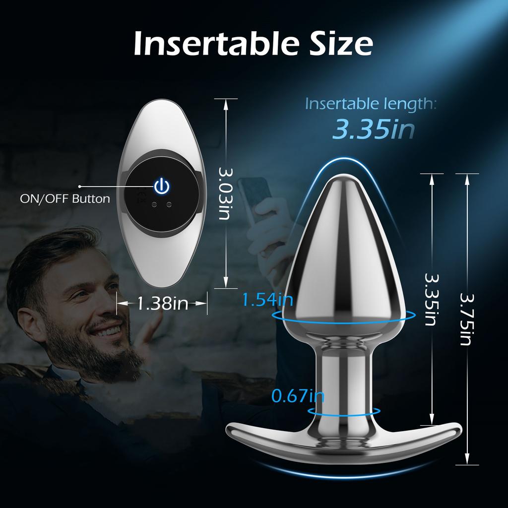 Vibrating Metal Anal Plug Vibrator Sex Toy for Woman Men Prostate Massager APP Control Stainless Steel Dildo Butt Plug