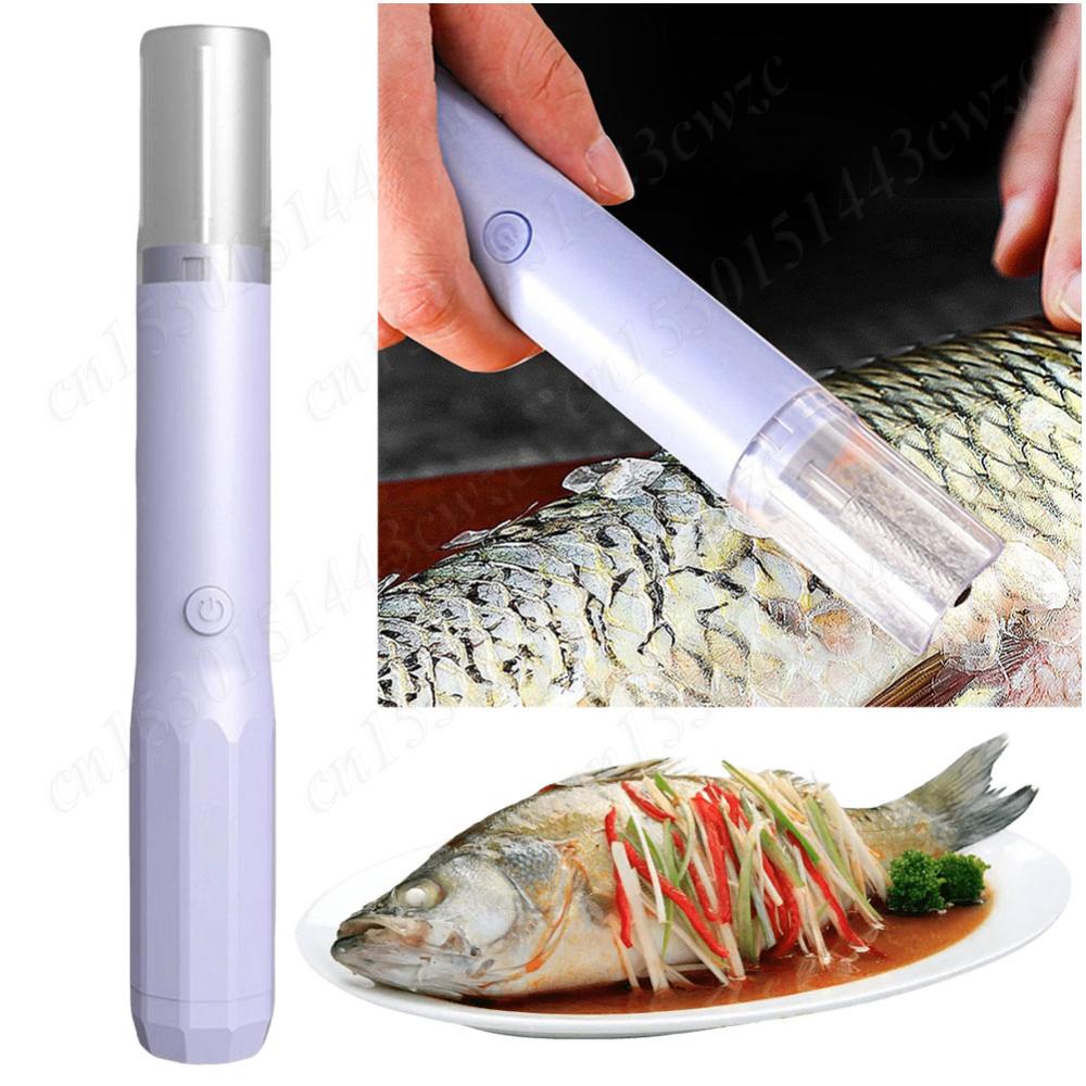 Fish Scale Remover Rechargeable Cordless Fish Scaler Waterproof Easily Remove Fishscales for Kitchen Fish Scaling Cleaning