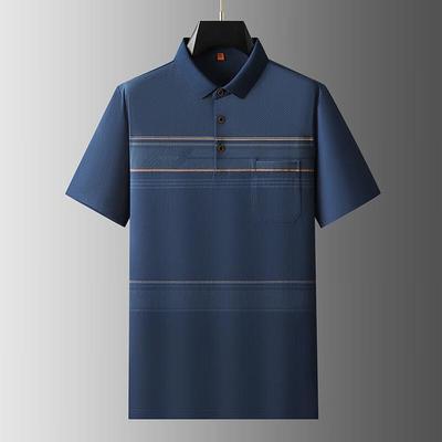 Camiseta polo de algodón puro extragrande para hombre