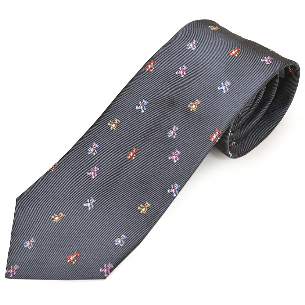 Paul Smith Teddy Bear Silk Tie 8cm eps21w003 GRAY Men's (Size Wide) GLU1-70