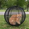 Foldable Cat Sphere Playpen Spherical Mesh Cage Pond Pump Filter Cage  Garden & Backyard Use