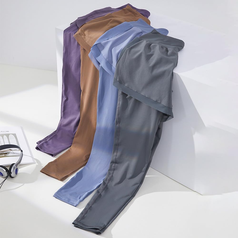 Yomoment Lavender Yoga Fitness Leggings with Perfect for and Gym Size Women's Leggings, 2-in-1, Moisture-Wicking, Quick-Drying Shorts, Running,