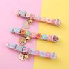 Mode Regenbogen Blume Katze Halsband mit Glocke Kätzchen Welpe Halskette Verstellbare Schnalle Buntes Spitzen Kätzchen Halsband Hunde Zubehör