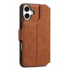 DENIOR B06 For iPhone 16 Plus Case Magnetic Detachable Wallet Stand Leather+TPU Phone Cover