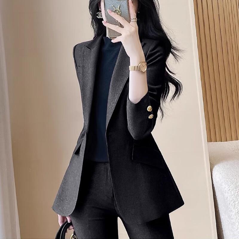 Women's Waist-cinching Blazer & Pants Suit Set