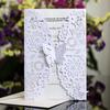 10pcs Delicate Carved Invitation Card Romantic Butterfly Paper Card Laser Cut Wedding Invitation Card