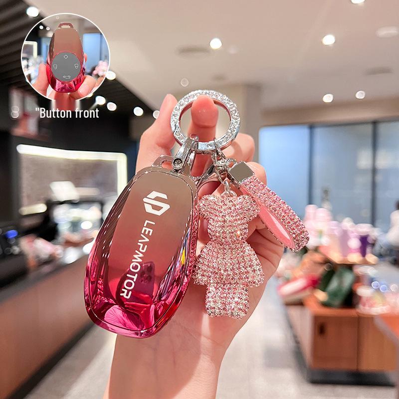 Leapmotor T03/S01 Key Case for Men & Women - Protective Car Remote Cover, 2021 Model