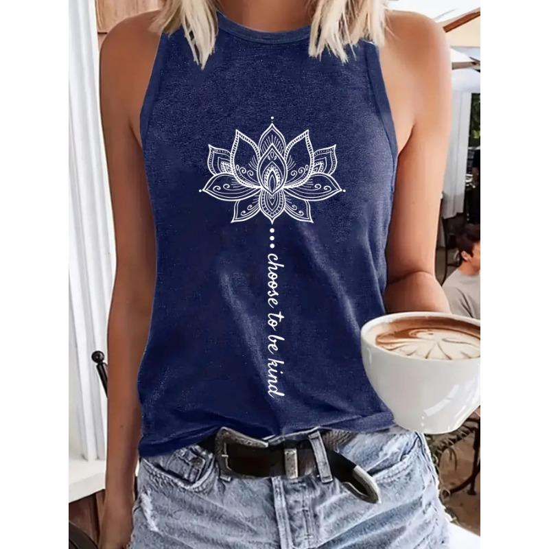 

Футболка без рукавов с принтом на весну и лето с жилетом-пуловером с круглым вырезом XXL темно-синий