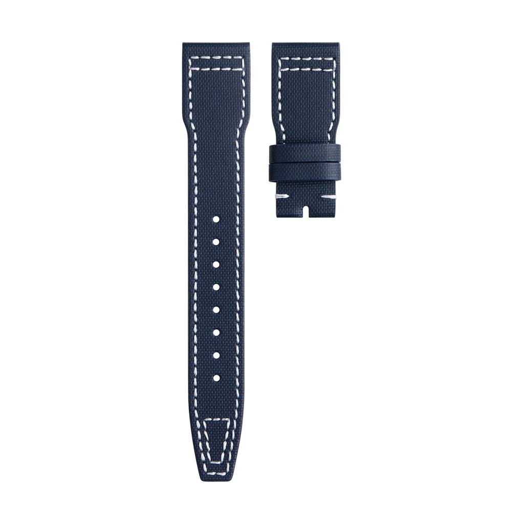 Nylon Front Calfskin Leather Back 20mm 21mm 22mm Watch Band For IWC Strap Pilot SPITFIRE MARK18 Portofino TOP GUN Belt Universal