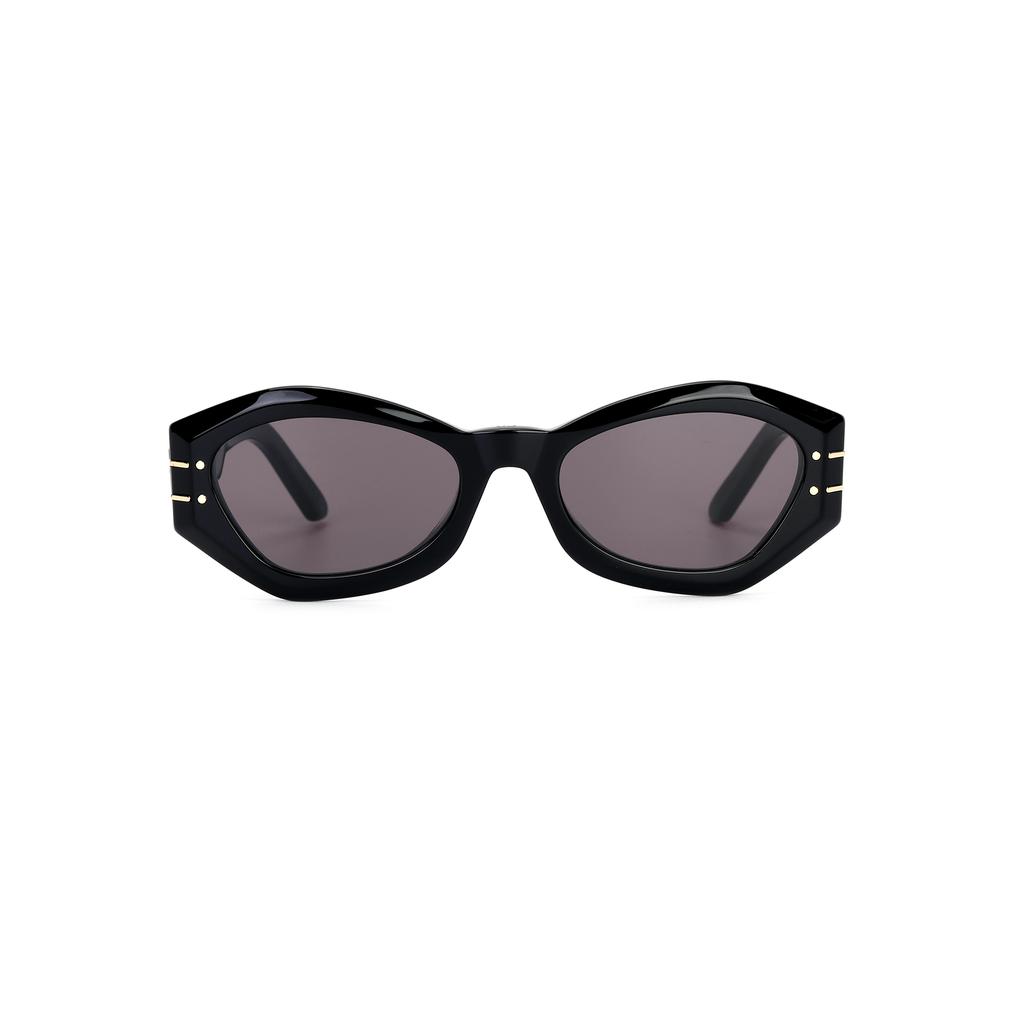 Dior Signature B1U Oval Sunglasses Unisex Sunglasses Black DSGTB1UXR-10A0