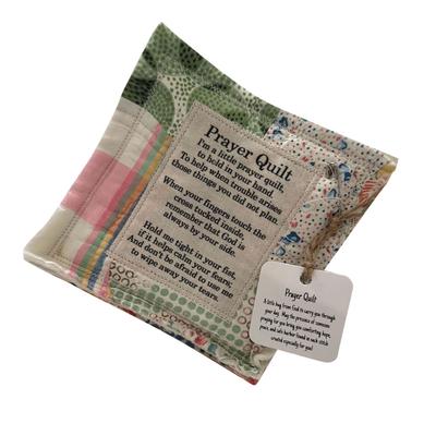 Mini Prayer Quilt with Cross Handcrafted Sew Pocket Poem Quilt for Sympathy Commemorative Present 10