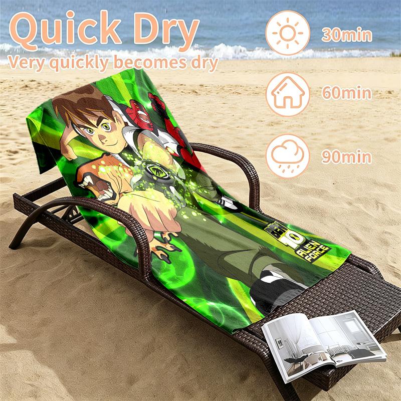 Ben10 Beach towels also serve as bath towels summer essential a musthave for the outdoors the beach and the pool