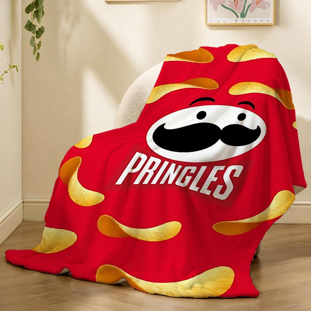 Pringles Fashion Throw 240g flannel blanket, suitable for sofas, beds, offices, exquisite gift blankets