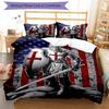 3pcs Knights Templar1 Pattern Bedding Set Duvet Cover Set Includes Duvet Cover &pillowcases, Perfect All Season Bedroom Decoration & Gift