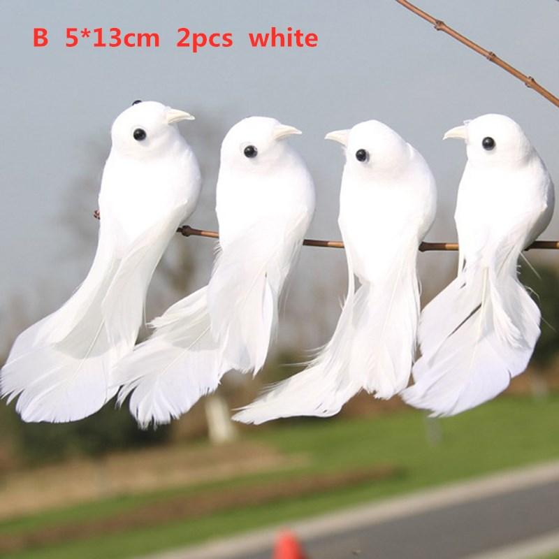 Mini Fake Vögel Künstliche Feder Schaumstoff Tauben Hochzeitsdekoration Veranstaltungsort Ornament Vogelmodell Heim Garten Ornament DIY Party Verwendung