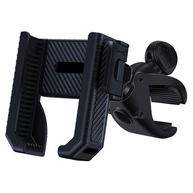 

Держатель для телефона на велосипед, подставка, крепление для мобильного телефона на руль велосипеда/мотоцикла, зажим, поддержка GPS, противоударный кронштейн для телефонов 4,5-7,0” чёрный