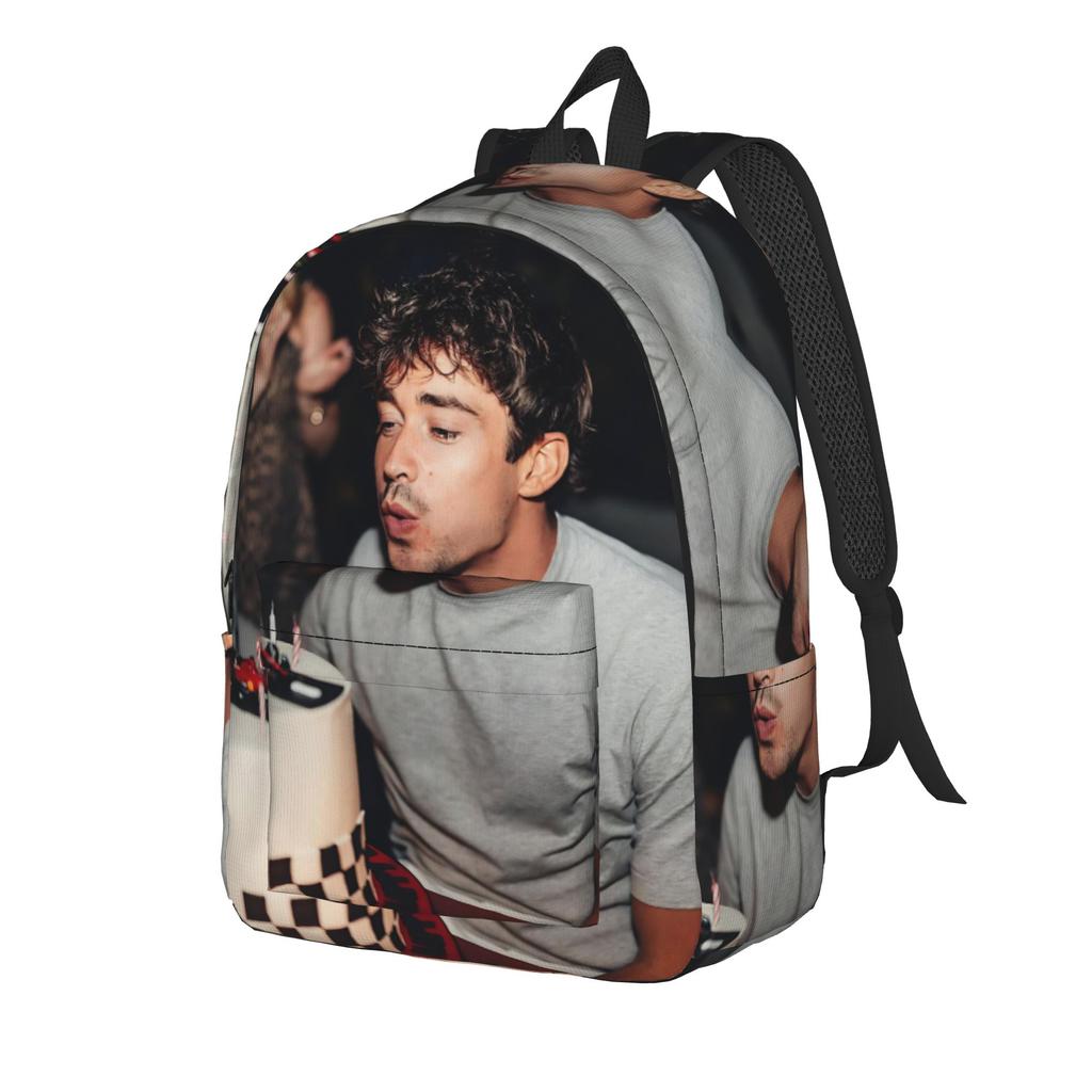 C-Charles Leclerc Cool Backpack with Pocket High School Business Daypack for Men Women Laptop Canvas Bags