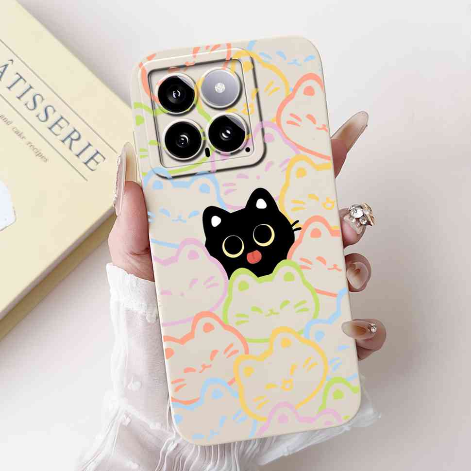 Cover For Xiaomi 14 Case Silicone Shockproof Soft Camera Protective Pattern Matte For Xiaomi 14 Mi14 Xiaomi14 5G 2023 Cases