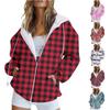 Veste zippée dégradée mode Sweat à capuche pour femme Automne et Hiver Sweat à capuche décontracté Sweat à capuche zippé Manteau chaud pour femme Hauts