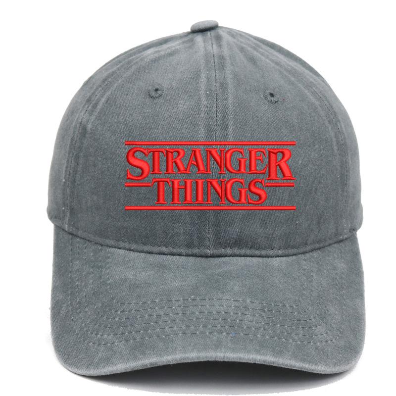 Stranger Things Hat Season 5 Hot Sale Embroidery Washed Baseball Cap Men and Women