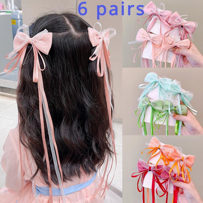 Children's Super Fairy Bow Ribbon Hairpin Baby Chinese Style Braided Hair Headdress Girl Ancient Style Hanfu Hairpin